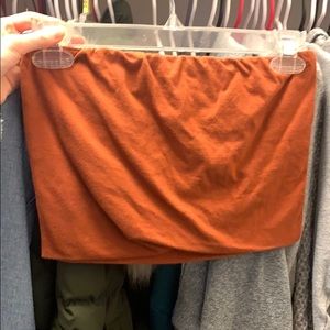 orangish reddish crop top